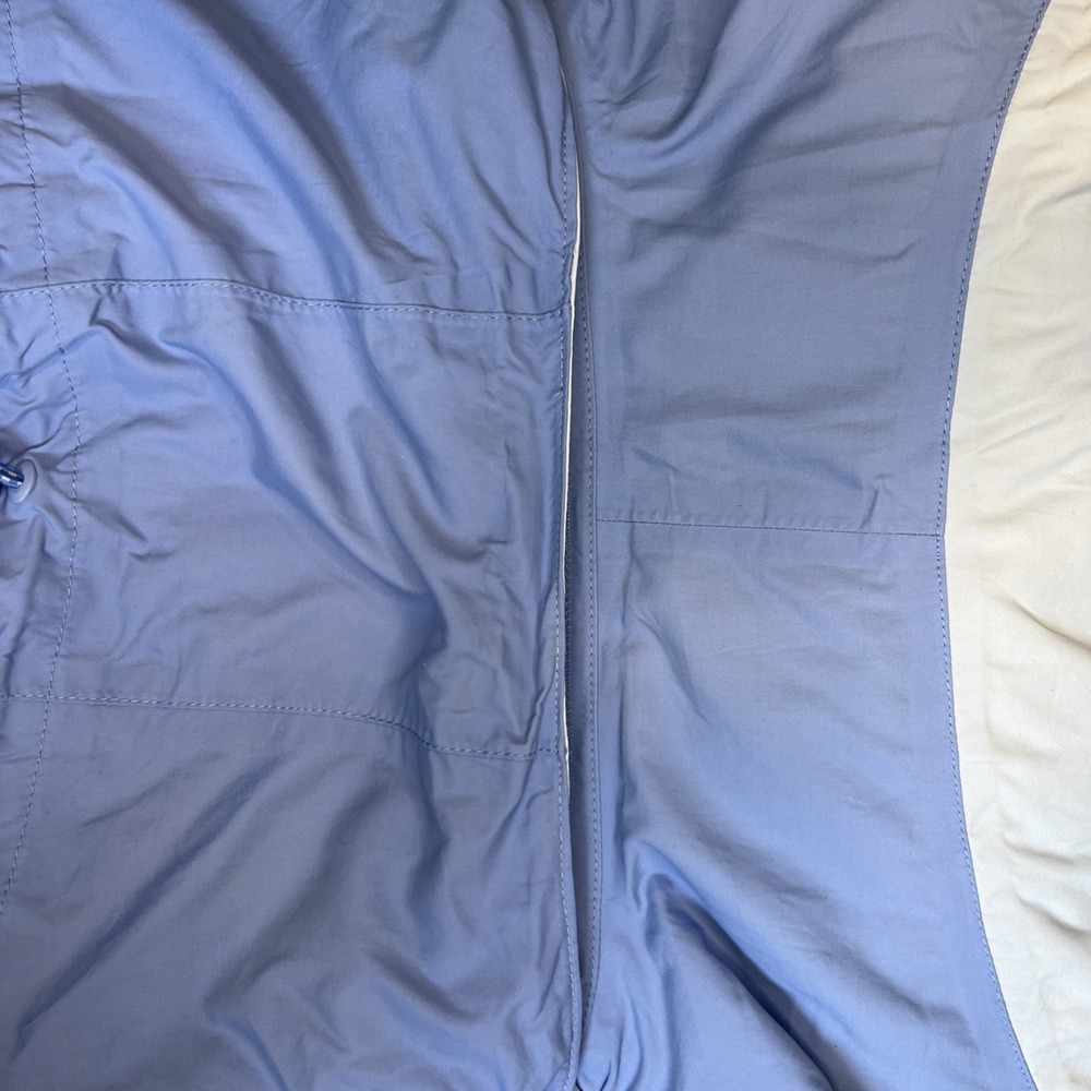 LL Bean Women's M Ski Jacket Sky Blue Light Blue Nylon Insulated Winter Coat - Picture 8 of 16